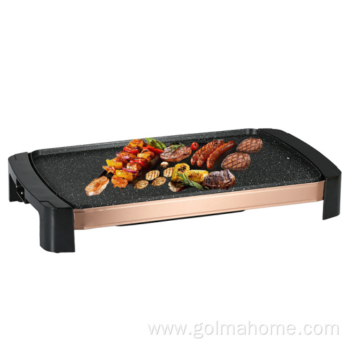Smokeless Indoor Electric Grill Fast Heating BBQ Raclette Griddle with Non-stick Grill Plate/Electric Griddle